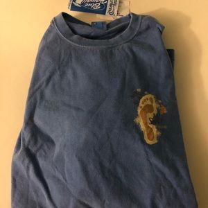 NWT. Crazy Shirts Blue Hawaii Mens long sleeve blue T-Shirt. Size L.